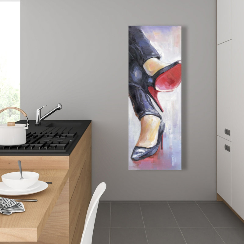 Pieds croisés et toile à talons hauts - Décoration de chaussures de chambre à coucher tendance