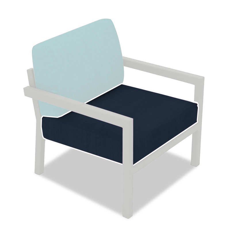 27" Square Single Seat Seat Cushion - Spectrum Indigo, Navy