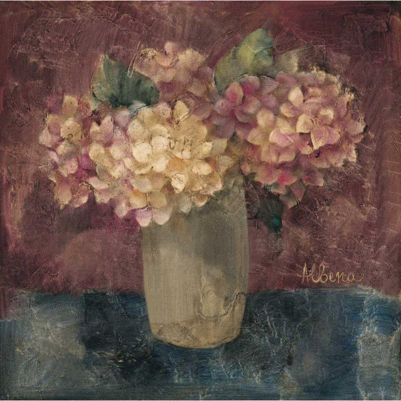 Art sur toile tendue par Red Barrel Studio® Hristova, Albena, étude: Hydrangea Study III, H 36 po x l 36 po