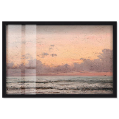 Décoration murale côtière ombrée Sunken Glow IV par Art Remedy, cadre noir, 55 x 37