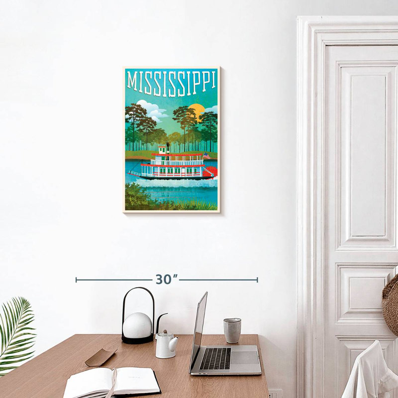 Mississippi River Boat, 24" H x 16" W