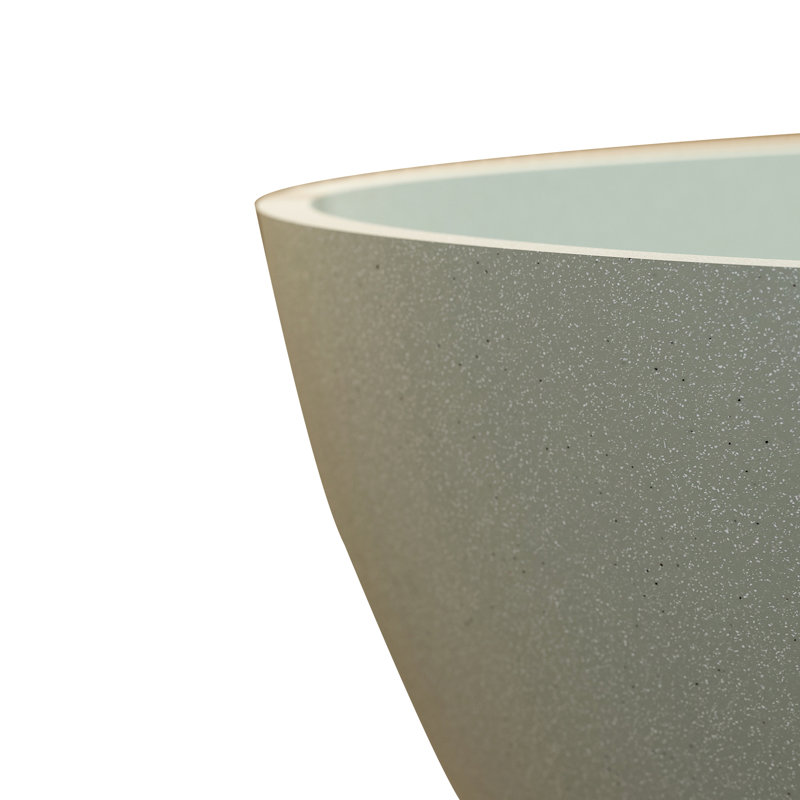 55' Freestanding Soaking Tub Of Turquoise Solid Surface, With Ergonomic Curve, Smooth Touch, Non - Permeable, Good Insulation Surface Bathtub, Overflow And Pop Up Drain, Spacious For One, To Stains,