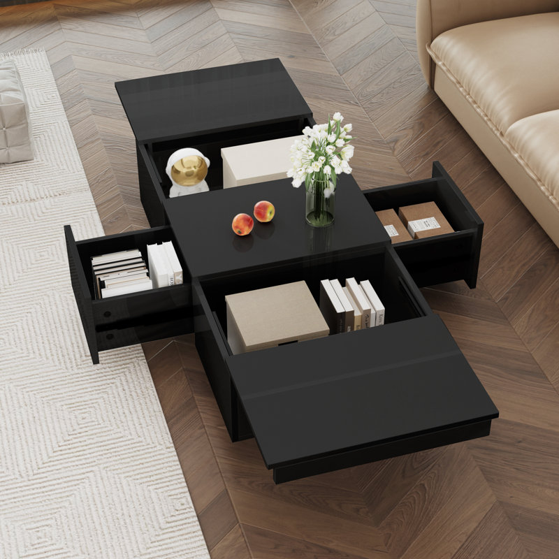 Solid Coffee Table with Storage