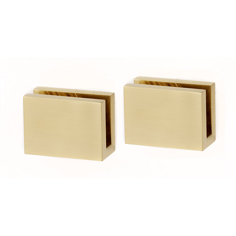 Tablettes de tablette contemporaines ii uniquement avec une fabrication en laiton, Laiton satiné