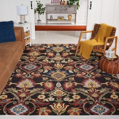 Haimes Hand Tufted Wool Floral Rug