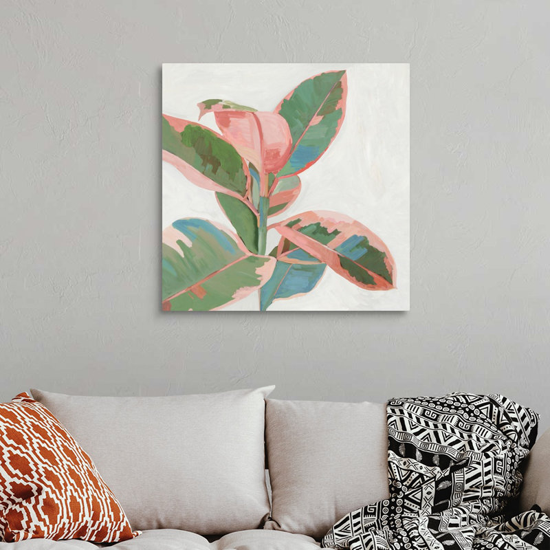 «Pink Ficus I», art mural sur toile, Toile tendue, H 30 po x l 30 po