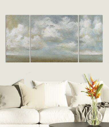 A Premium 'Cloudscape Vista III' Multi-Piece Image on Canvas