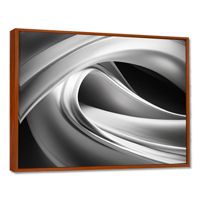Silver Speed fractal wave II - Abstract  Fractal Wall Art