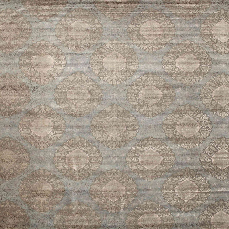 Tapis gris zone contemporaine, Carré 8 pi