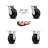 4 Piece Rubber on Steel Caster Set