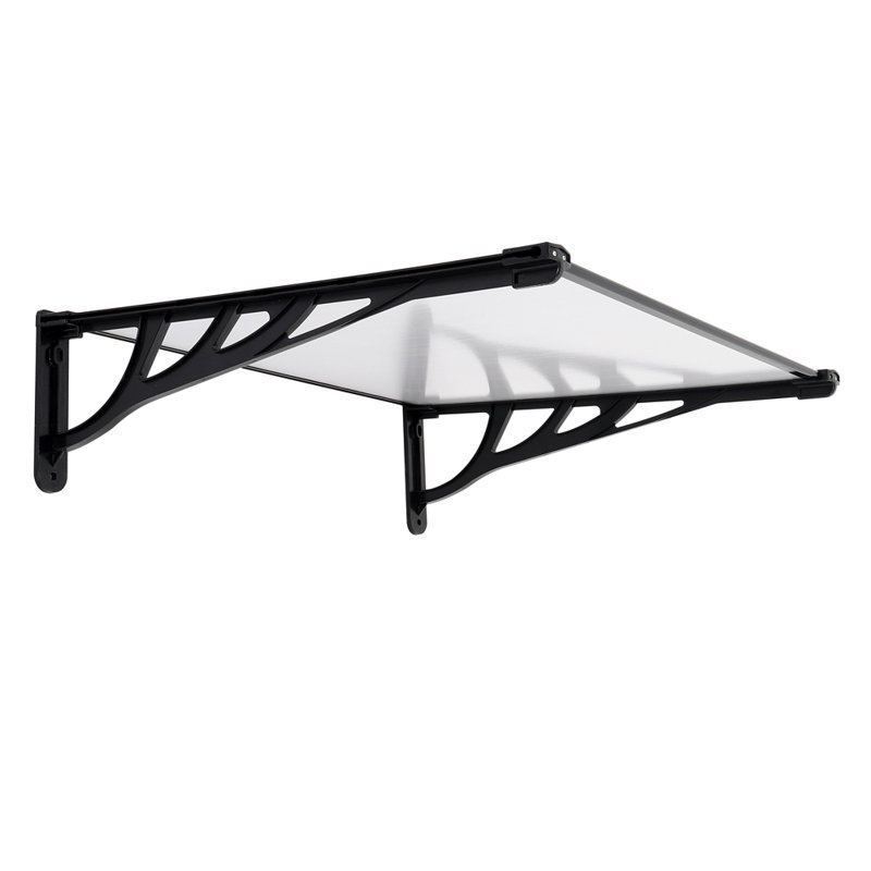 Caladoc 1m W x D 1m D Retractable Door Canopy, 28" H x 120" D x 100" W, Black