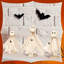3 pièces décorations d'Halloween fantôme d'Halloween d'intérieur primitif sur un support en bois fantôme fantasmagorique plateau à plusieurs niveaux pièce maîtresse de table rustique pour bureau à domicile Tablette de cheminée (beige)