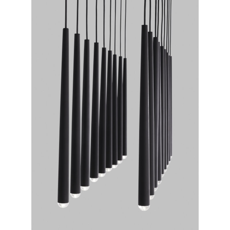 Pylon 18 - Light LED Pendant, Nightshade Black