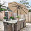 Parasol de marché avec manivelle à bouton-poussoir inclinable pour le jardin-1026773531