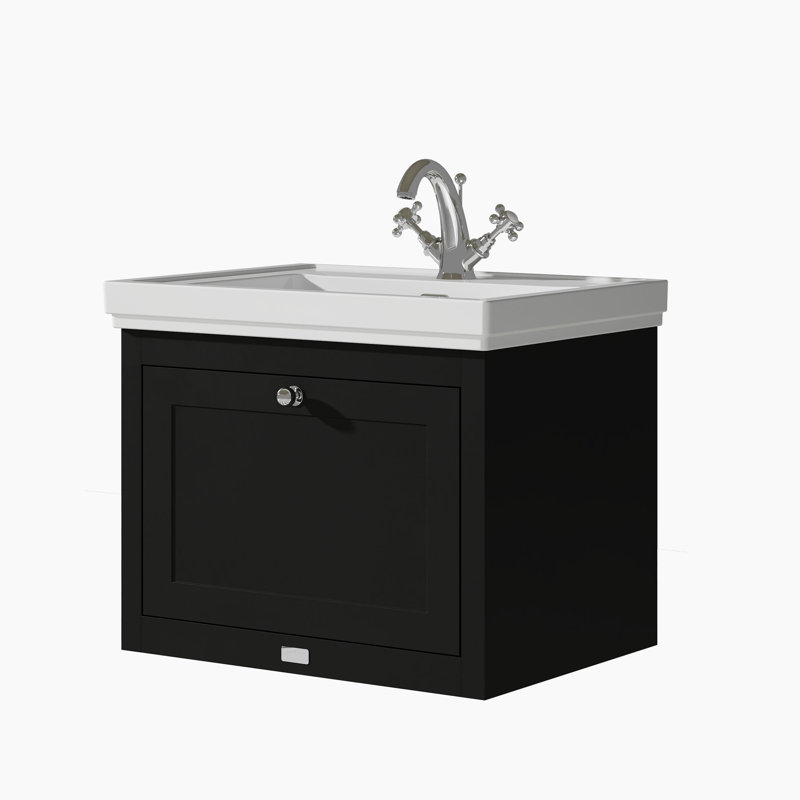 Hartleigh 630 mm Bathroom Vanity, Matt Black