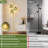 Modern Floor Lamps For Living Room, Standing Lamp With 3 Lights, 68" Tall Lamp For Bedroom, Green Vintage Glass Lamp With Stepless Dimmable For Home Decor, 3 LED Bulb Included, Brushed Gold