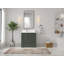 Meuble-lavabo simple 36 po avec plateau en quartz Alys-93720473