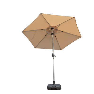 7.5FT Patio Umbrella, Outdoor Table Umbrella With Push Button Tilt And Crank, UV Protection Waterproof Market Sun Umbrella With 6 Sturdy Ribs For Garden, Deck, Backyard, Pool(Patio Umbrella)