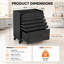 Coffre à outils roulant 34,3 po avec 6 tiroirs, organisateur d'armoire de garage mobile, armoire de rangement tous les tiroirs en métal pour les petites pièces et les outils, fabrication en acier robuste, noir