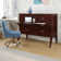 Anuhya Solid Wood Murphy Bed Desk with 6" Mattress and Built-in Charging Station