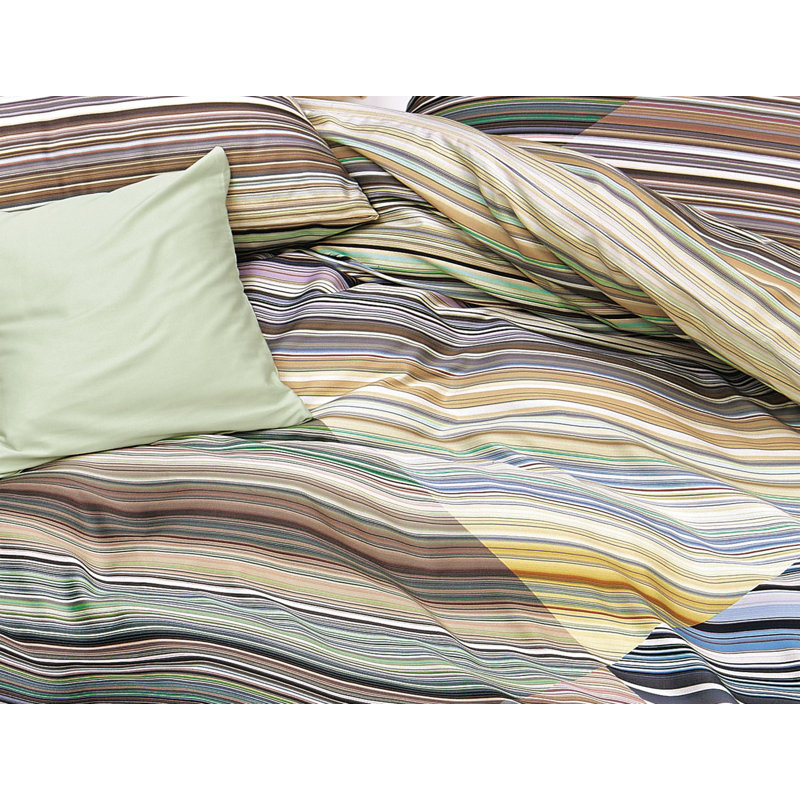 Cotton Reversible Modern Contemporary Duvet Cover Set, Green, 140 x 200cm Duvet Cover + 1 Pillowcase (70 x 80)