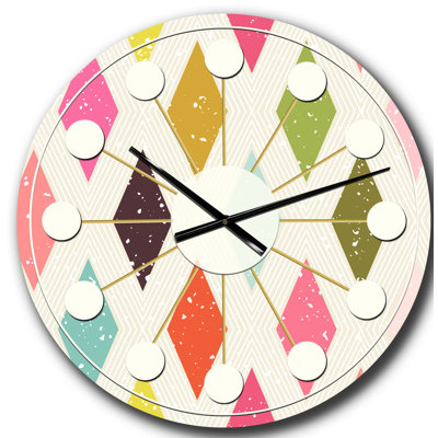 Horloge murale Diamond Retro III - Mid-Century
