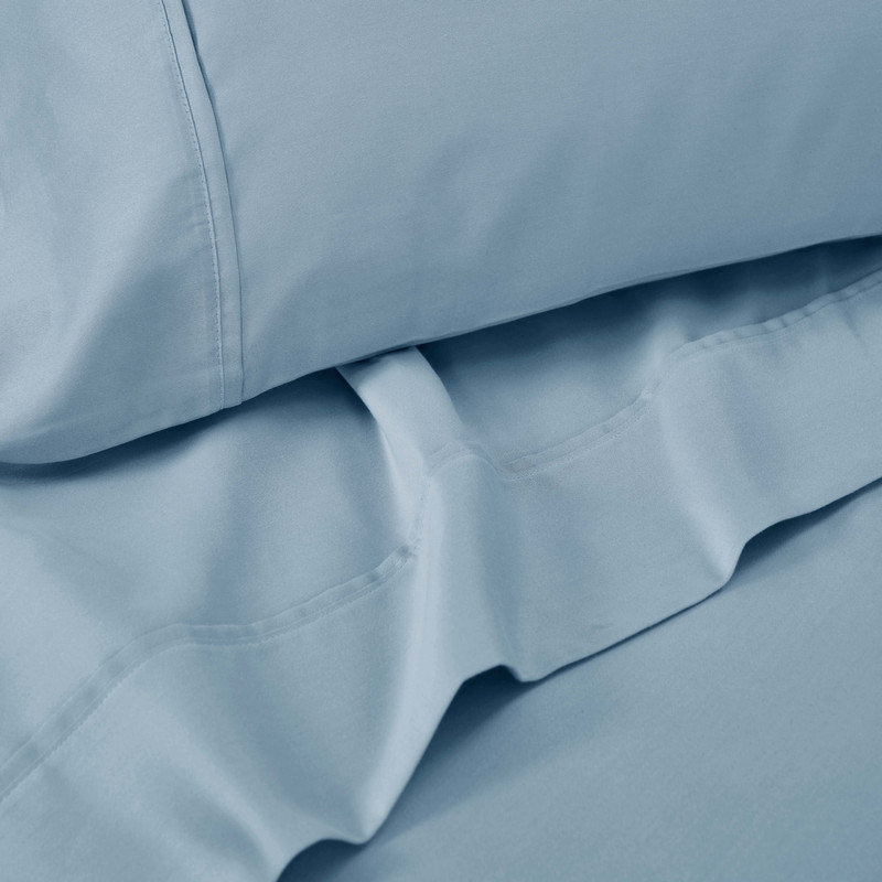 Size Pillowcases, Soft Cotton Blend, 2-Pack, 1400 Thread Count, King Pillowcase, Blue