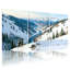 Hiver, forêt, montagnes enneigées, forêt, paysage d'hiver, ensemble de 3 impressions sur toile-483251703