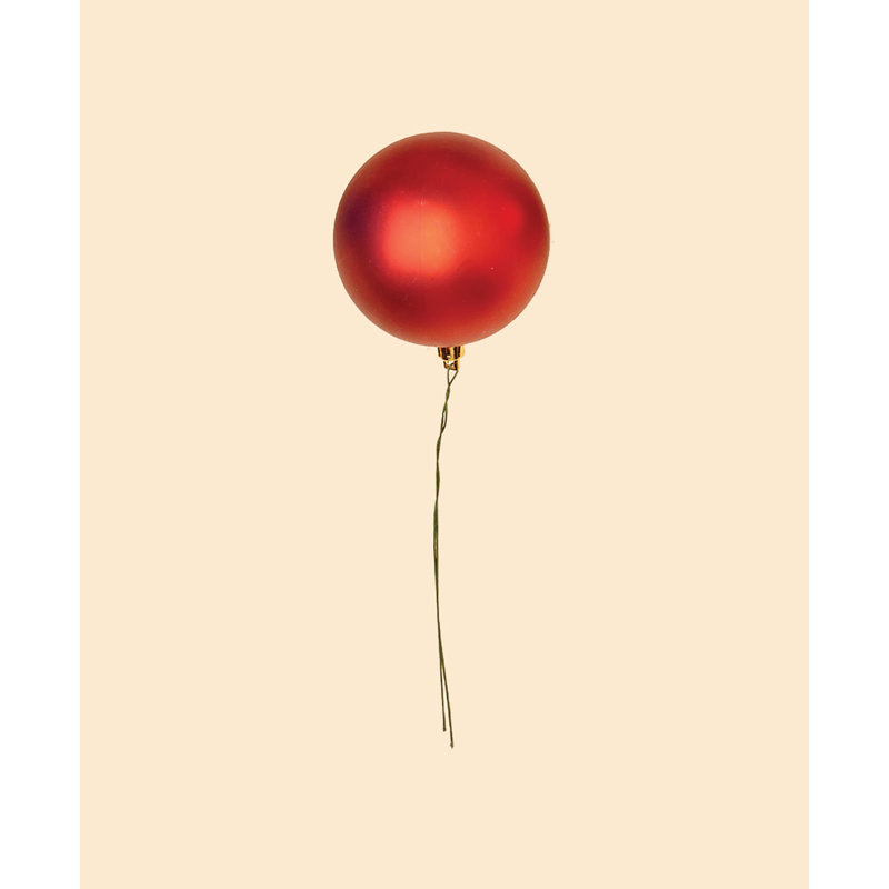 Balle en plastique sur piquet, Rouge mat
