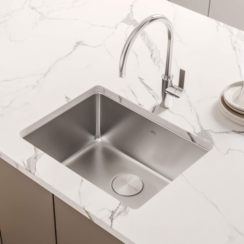 Ruvati 23-inch Undermount Bar Prep Kitchen Sink 16 Gauge Stainless Steel Single Bowl