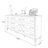 White Solid + Manufactured Wood Accent Cabinet