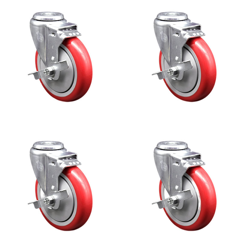 Polyurethane Caster, Red