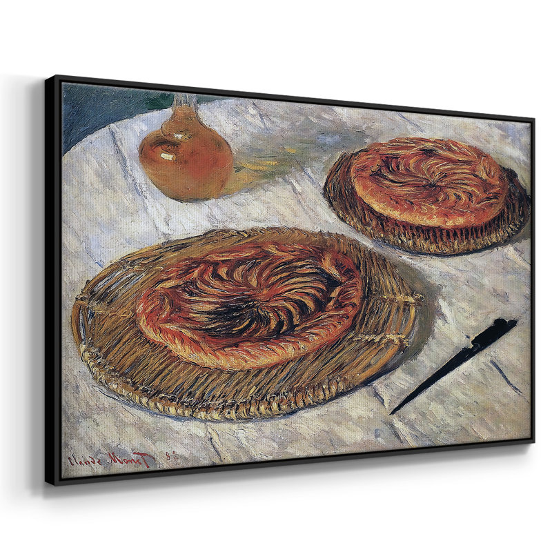 Les Galettes, 1882 - reproduction sur toile avec cadre flottant, H 27 po x l 41 po x P 2 po, Noir