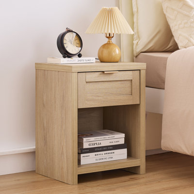 43cm W Manufactured Wood Bedside Table