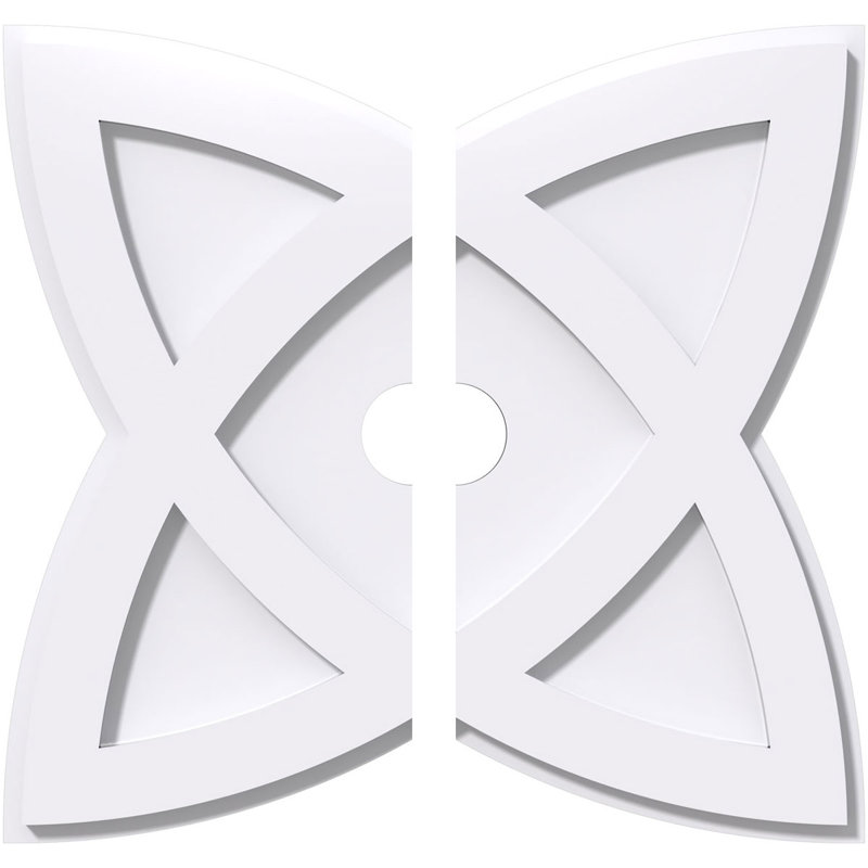 Médaillon de plafond contemporain en PVC de qualité architecturale Cosmo, H 1 po x l 16 po x P 16 po