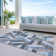 Machine Washable Indoor/Outdoor Claudian ACN1241 Blue Rug