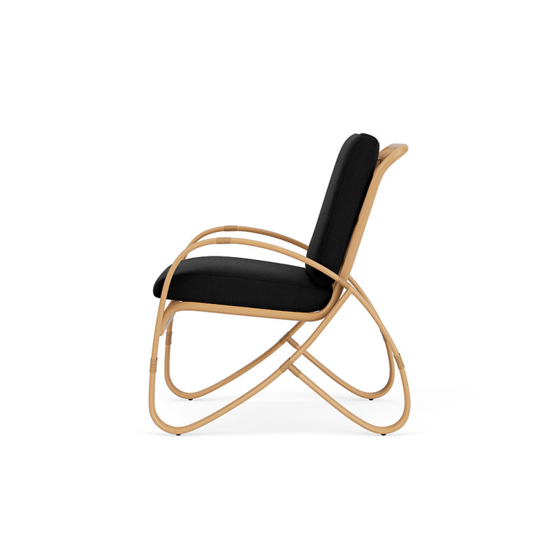Riviera Outdoor Lounge Chair, Canvas Black