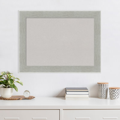 Grey Cork Board, Glam Linen Grey Frame - Bulletin Board, Organization Board, Pin Board