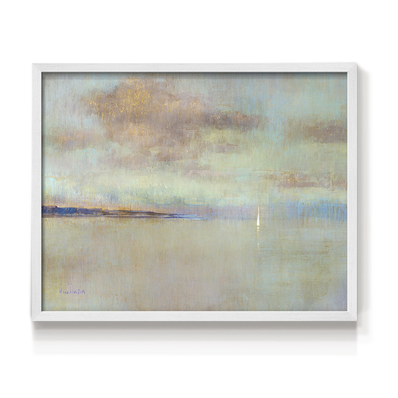 August Morning -Framed Print - Restickable, 16" H x 20" W, White