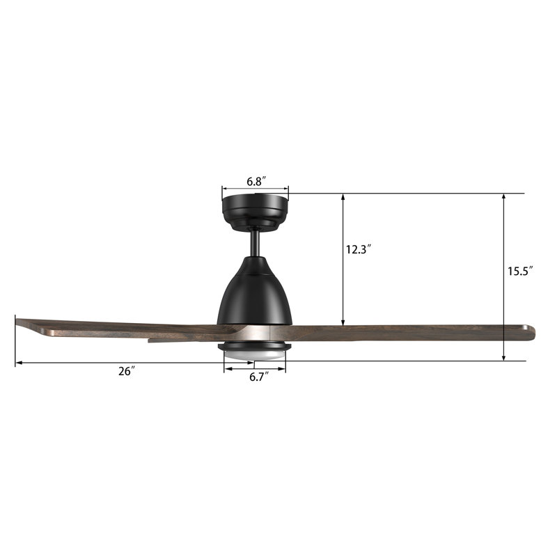 Riley 48'' Smart Ceiling Fan with Remote, Light Kit Included,Works with Google Assistant and Amazon Alexa,Siri Shortcut.