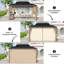 Pavillon de jardin d'extérieur à toit rigide en acier à 2 niveaux de 14 pi x l 10 pi avec protection totale en filet-123856218-123856220