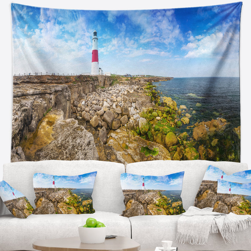 Tapisserie du phare de Portland Bill, H 32 po x l 39 po