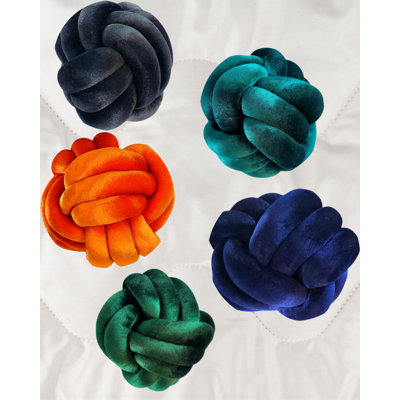Knot Accent Pillow Orange (2 pc set)