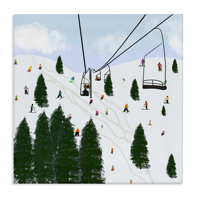 «Ski Lift Mountain Landscape» par Ashley Singleton, H 17 po x l 17 po