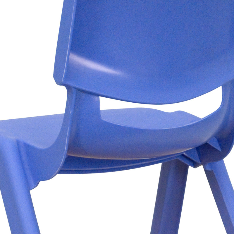 Chaises préscolaires empilables en plastique Demaio Goddard, Bleu, 12"