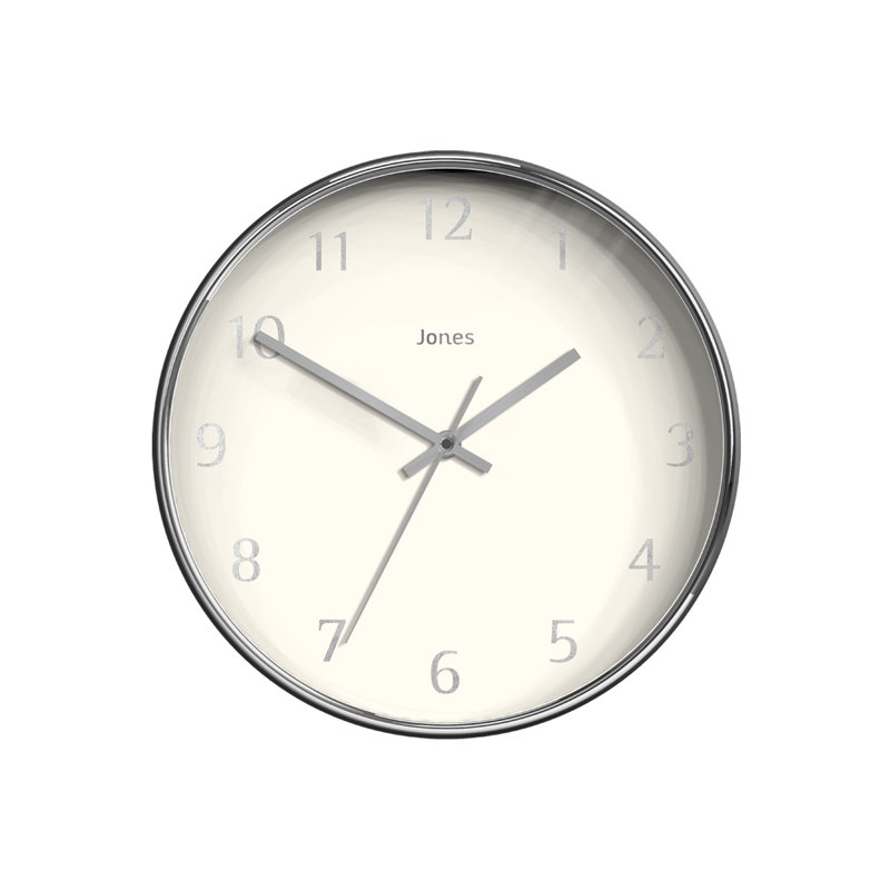 Acrylic Wall Clock, Silver
