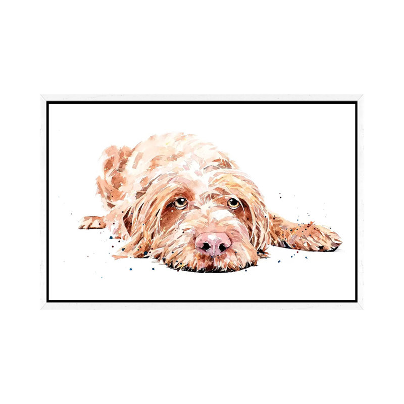 Wire Viz - Painting on Canvas, 66.04 cm H x 45.72 cm W, White Framed