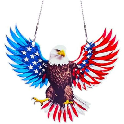 4Th Of July Bird Ornaments Colorful Window Hanging Decorations Home Wall Decor For Bedroom Patio Indoor Outdoor
