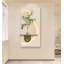 Décoration murale de plantes crémeuses de style vert hydroponique avec grès DEL-1719269152