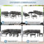 Grey Adjustable Reclining Outdoor Garden Sofa Set with 4-Position Backrest, Full Cushions & Aluminum Frame for Patio Balcony